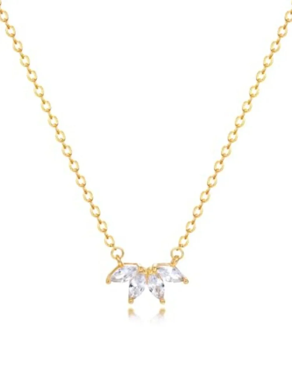 New - Diamond Necklaces for Women, Dainty Gold Necklace 18k Gold Plated Layered